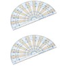 Kokuyo GY-GBA310 Protractor, Manabito, Recycled PET Resin, 3.5 x 2.0 inches (90 x 50 mm), Semicircle (Set of 2)
