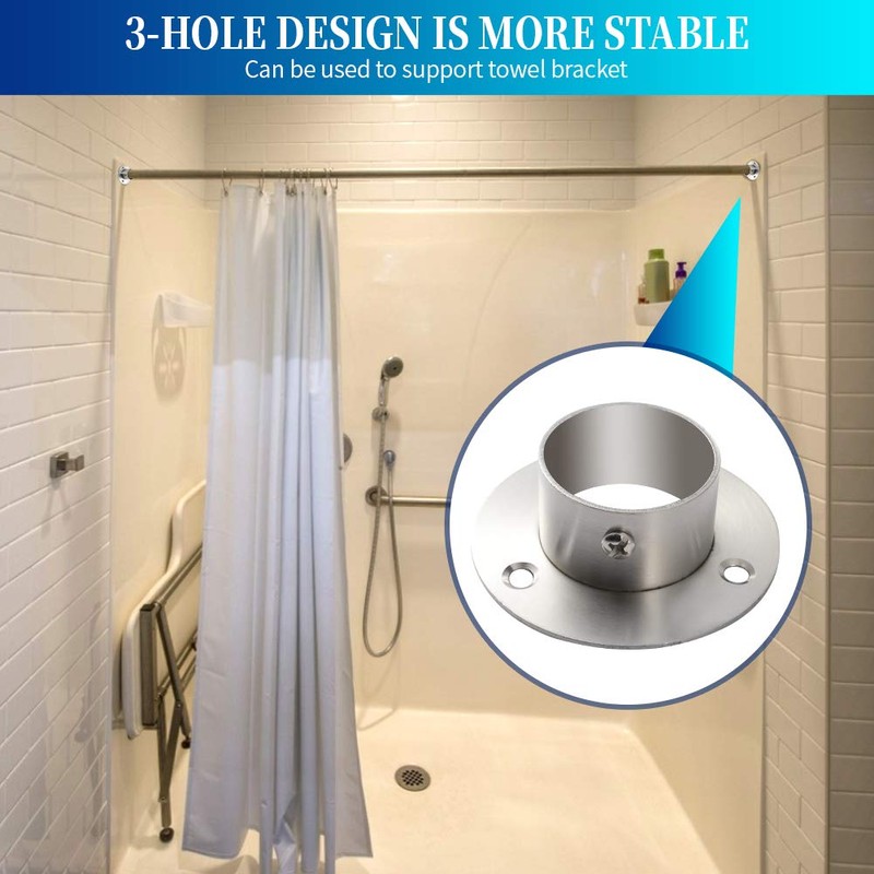 Creatyi 38mm/1-1/2 Inch Heavy Duty Stainless Steel Closet Rod Brackets