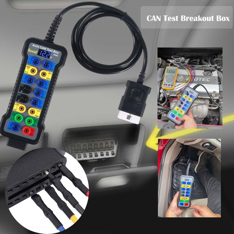 luumeiy OBD2 Breakout Box Powerful OBDII Protocol Detector, 16 Pin