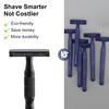 Matte Black Double Edge Safety Razor with Stand, Single Blade