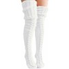 Edhomenn Women's Thigh High Socks Over the Knee Stockings Cable