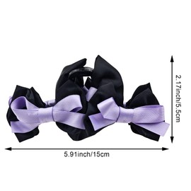 2 PACK Big Bow Hair Claw Clips for Women, Bow-knot Hair Clips for Women Thick Hair & Thin Hair, Big Bows Hair Barrettes, Nonslip Claws Clamps Hair Clips Hair Accessories for Women Girls (Style 1)