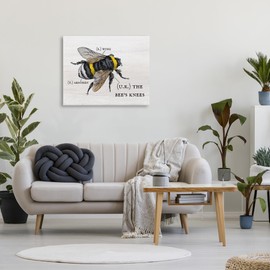 Stupell Industries Anatomy of Honey Bee Pun Charming Bee's Knees