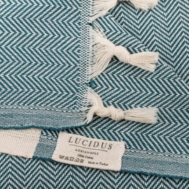 LUCIDUS 100 x 180 cm Beach Towel, Hammam Towel, Sauna Towel, Bath Towel, Picnic Blanket, Sauna Towel, Beach Towel, 100% Cotton, Women and Men, Extra Light (Pine)