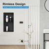 BATHFINESSE Shower Niche 24" X 12" Black, Stainless Steel Wall