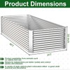 CATMANOR 3 Pack Tall Corrugated Galvanized Steel Raised Garden Bed