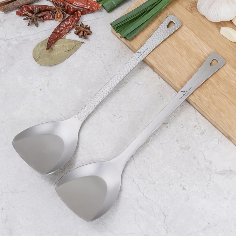 Boundless Voyage Ti1073T Titanium Spatula, Spatula, For Cooking, Lightweight, Durable,