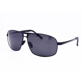 TED BROWNE London Polarised Car Driving Sunglasses for Man`s Cycling Fishing Sport Big Face Anti Glare Grey Lenses, Black Metal Frame with Spring Hinges