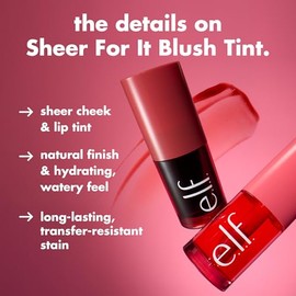 e.l.f. Tinta Sheer Blush Tint, Plums Up​ - Sheer Plum