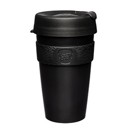 KeepCup Original, Lightweight Reusable Coffee Cup with Splashproof Sipper Lid - 16oz/454ml - Black