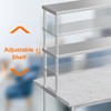 LALFPET Stainless Steel Double Overshelves, 48x12 Inch - Simplified Storage