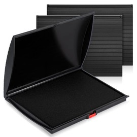 Mooliwe 3 Pcs 5 x 7 Inch Classic Ink Pad Black Ink Pad Stamp Ink Pad for Office, Home
