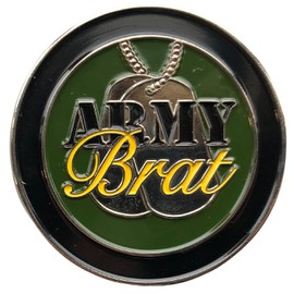 United States Army Brat Well Traveled Green Challenge Coin