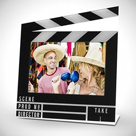 Windy City Novelties - 3" x 5" Black and White Hollywood Clapboard Photo Picture Frame