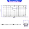 jkxoo 27-9/16" x 14-9/16" Sink Grid, Stainless Steel Sink Protectors
