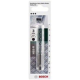 Bosch 2609255140 Hex Shank Metal Drill bit, 3 mm Diameter