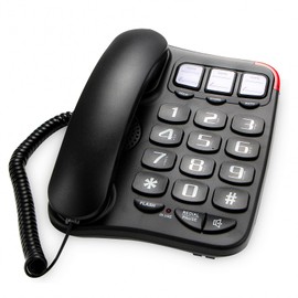 WUCOHATI New Multifunctional Desktop Telephone for The Elderly, Equipped with Photo Storage, Quick Dialing, Large Buttons, Volume Control, Large Flash, Extra Long Phone line, Speaker, etc