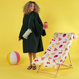 Brentfords Towel Poncho Adult Hooded Large Bath Swim Surf Beach Absorbent Microfiber Changing Robe for Men Boys Quick Dry, Forest Green