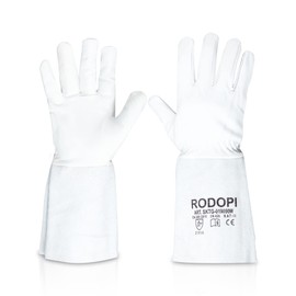 RODOPI FIREWELD-Comfort Welding Gloves 1-10 Pairs Work Gloves EN 388:2016 Size 8-11 Cowhide Leather EN 407 Welding Gloves 33 cm for Men and Women (3, 11)