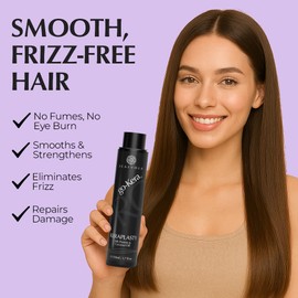 Go-Kera Brazilian Keratin Hair Treatment, Straightening Keratin Treatment - Professional Nanoplasty Straightening For Smooth Frizz-Free Hair - 100% Formaldehyde Free - 3,7 fl oz