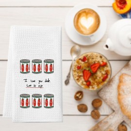 JTOUK Bear Show Gift San Marzano Tomato Kitchen Towel Tin Let It Rip Tea Towel Cooking Gift (Dude Towel EU)