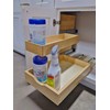 2 Tier Pull Out Organizer Shelf Sliding Drawer Storage for