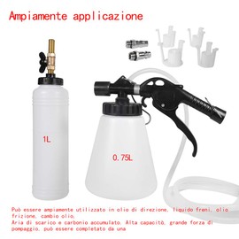 QUNNIE Compressed Air Device for Bleeding Brakes, Bleeding Compressed Air Brakes Kit with Refill Bottle