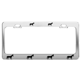 Product Express Donkey Animal Pictures Funny Chrome Steel License Plate Frame TAG Holder