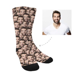 Custom Face Socks Multiple Faces, Your Photo on Socks for Men Women Dad Father's Day