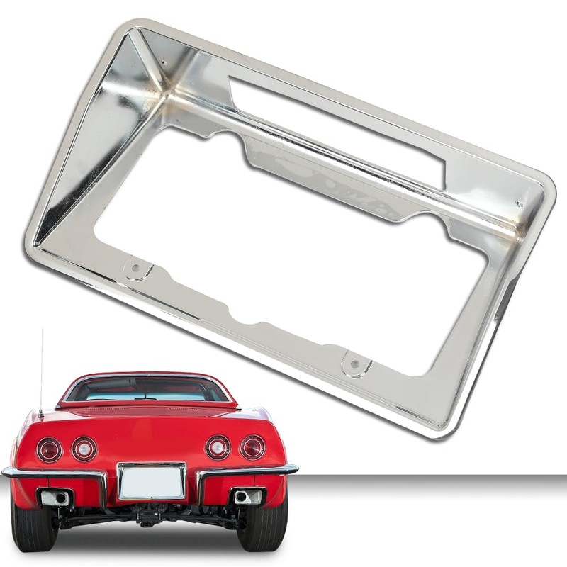 CHEDA Rear License Plate Bezel Housing Frame Chrome Compatible with