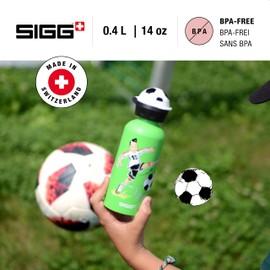 Sigg - Kids Water Bottle - KBT - Made in Switzerland - Leakproof - Lightweight - BPA Free - School & Sports - 14 Oz
