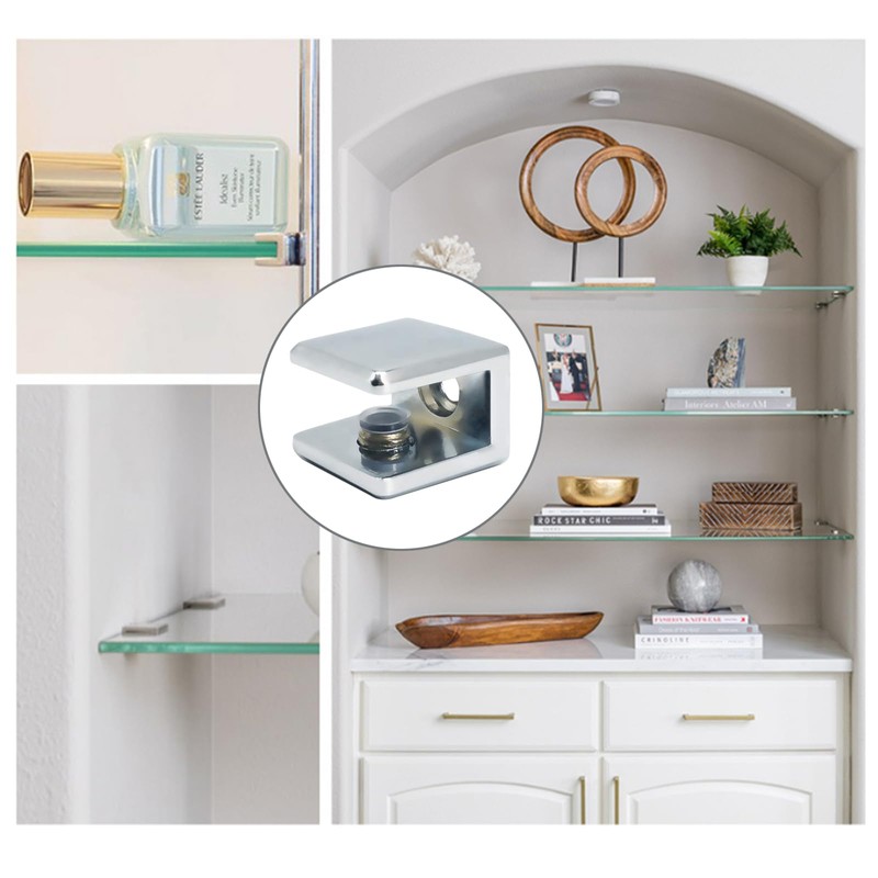 Glass Shelf Bracket Glass Clamp Holder Adjustable Clamp Shelf Clip