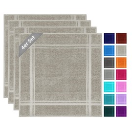 Lashuma Kitchen Towels Set of 4 50 x 50 cm Grey Pebble London Kitchen Towels for Hands