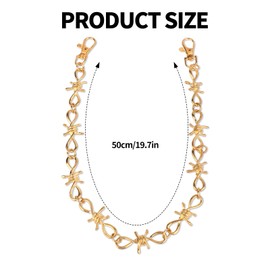 Mikovivi Gold Thorns Wallet Chain, Hip Hop Punk Pants Pocket Chain Jeans & Streetwear Rock Style Fashion Biker Accessory for Women and Men