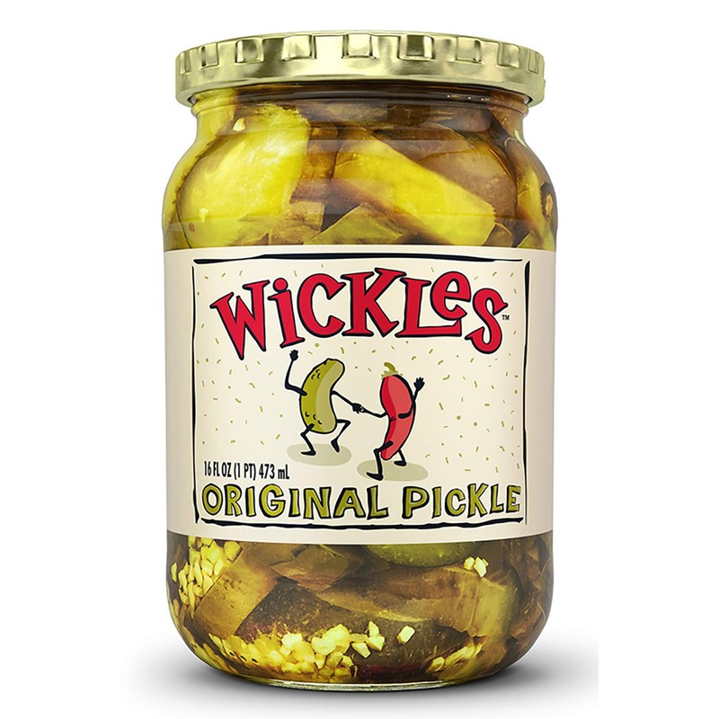 Wickles Pickles, Sweet Chips, 16-Ounce Glass(Pack of 4)