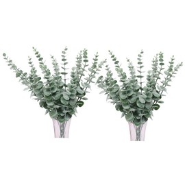 Crafjie 36pcs Eucalyptus Stems 15in Artificial Eucalyptus Leaves Stems Artificial Fake Flowers for Home Office Flowers Bouquet Centerpiece Wedding Decoration Christmas Decor Farmhouse Home Decoration