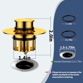 SIIU Bathtub Stopper | Shower Drain Hair Catcher, Pop-up Tub Stopper with Strainer | Bathroom Drain Plug | Drain Protector for 1-1/2 to 1-3/4"" Bath Drain Hole