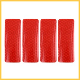 REPAIROCK 12pcs Red Rear Bumper Reflector Car Reflective Stickers Tape 3 x 8cm Auto Replacement Parts
