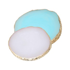 VICASKY 2pcs Resin Nail Art Mixing Palette Color Mixing Pallet for Creative Nail Art for Blending Pigments and Displaying Finished Designs for Enthusiasts