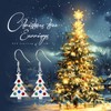 Christmas Tree Dangle Earrings Gemstone Christmas Tree Thanksgiving Themed Earrings