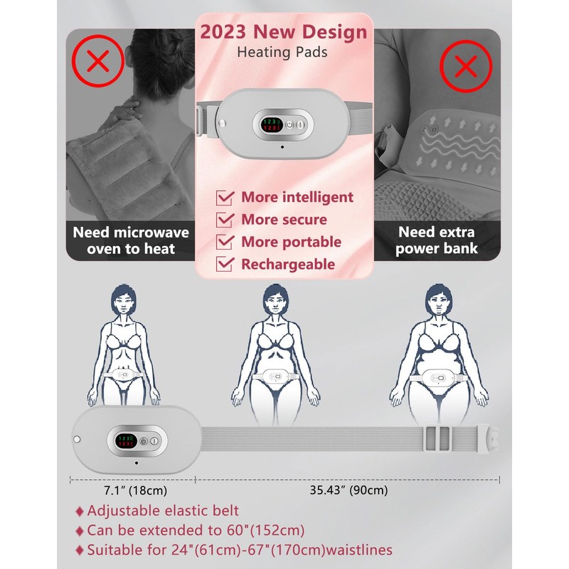 Back Massager Heating pad Grey