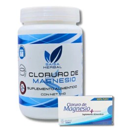 Cloruro De Magnesio Usp 1 kg | Suplemento Alimenticio | Saisa Herbal Sabor Natural | 100% puro | Apoyo a huesos, musculos, digestión