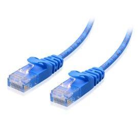Cable Matters Cable Ethernet Ultra Fino Cat6 Largo sin enganches (Cable Fino Cat6) en Azul de 50 pies