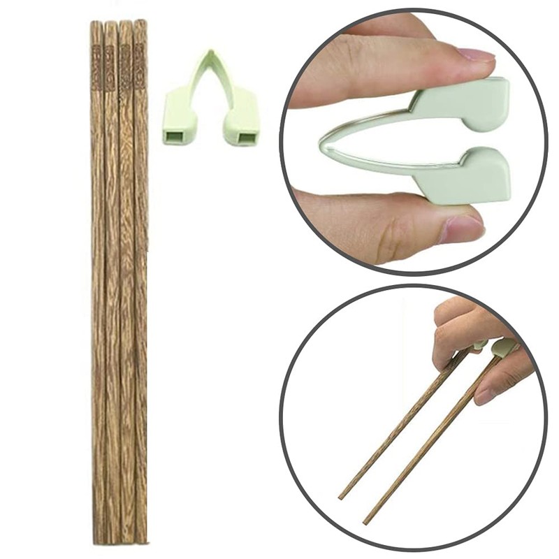Chopstick Helper Training Chopstick Easy-to-Use Learning Chopsticks with 2 Pairs
