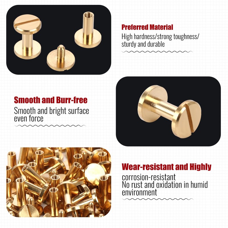 Chicago Binding Screws - 4 mm x 8 mm Binding