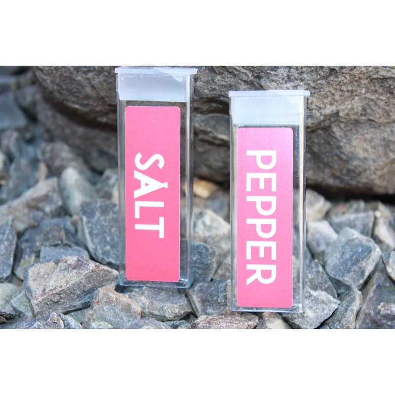 Solid Elements Camping Salt and Pepper Shaker Set, Lightweight, Durable,