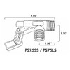 Kerick Valve PS75LS PVC Float Valve, Standard Mount, 16.5 gpm