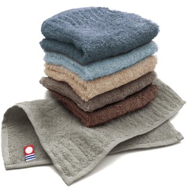 B-PLAID Handkerchief, Mini Towel Handkerchief, Imabari Towel, Set of 6, Made in Japan, Approx. 7.9 x 7.9 inches (20 x 20 cm), Men's, Women's, Mini Handkerchief, Hand Towel, Ribbed, Long Pile, Soft and