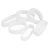 uxcell 50Pcs Silicone Rubber Bands, 15x5mm Rubber Bands Rings Cable