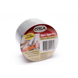 GSA Heavy-Duty Pro Duct Tape, 30 Meter x 48 mm x 0.15 mm, Silver